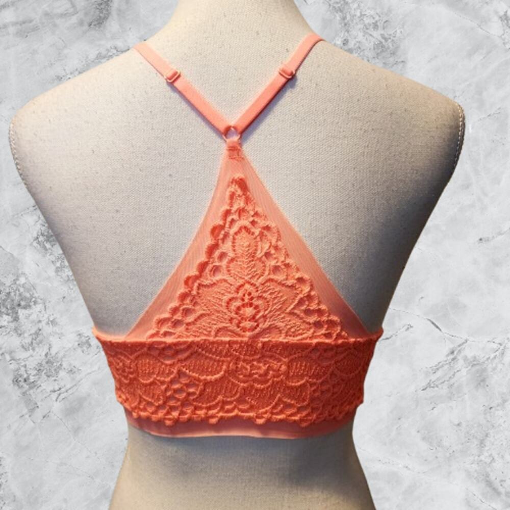 Aerie Bralette Bright Orange Small NWOT no pads adjustable straps